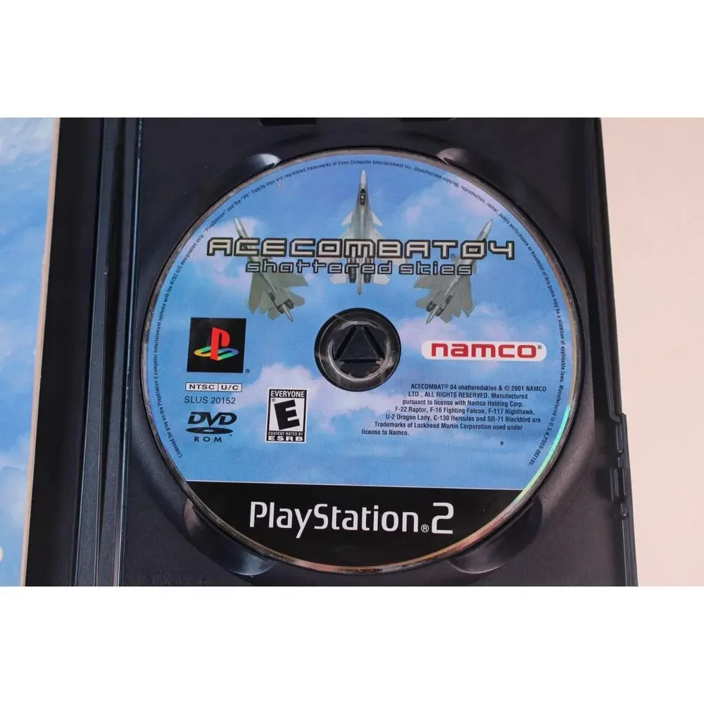 Ace Combat 04: Shattered Skies (Sony PlayStation 2, 2001, PS2) Authentic tested